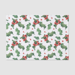 Papel De Seda Elegante Red Berry Natal