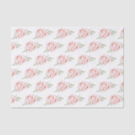 Papel De Seda Elegante Rosa Bege Floral