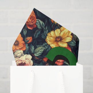 Papel De Seda Elegante Rosa Floral 30º Aniversário