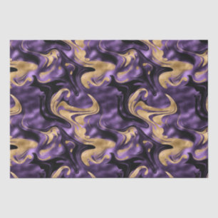 Papel De Seda Elegante Roxo Derretido e Folha de Ouro Aniversári