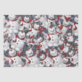 Papel De Seda Elegante Snowman Natal