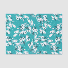 Papel De Seda Elegante Tulip Flower Pattern Botanical Art Design