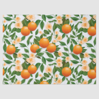 Papel De Seda Elegante Valencia Orange Floral