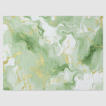 Elegante Verde Marble Faux Efeito Luminoso Dourado