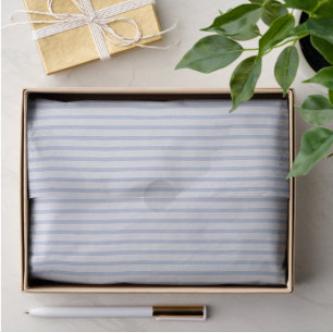 Papel De Seda Elegante Vintage Azul Listrado Desbotado Para Toda