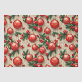Papel De Seda Elegante Vintage, Enfeites de natal Dourados Holly