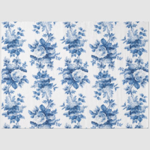 Papel De Seda Elegante Vintage Rosas Azuis da China