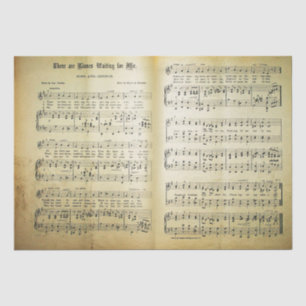 Papel De Seda Elegante Vintage Sheet Music Notes Love Song