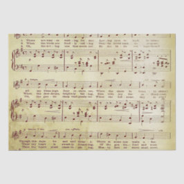 Papel De Seda Elegante Vintage Sheet Music Notes Love Song