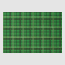 Papel De Seda Elegante Xadrez Verde de Natal das Festas