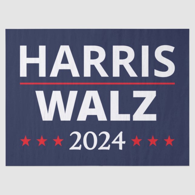 Papel De Seda Eleição de Harris Walz 2024 III (Frente )