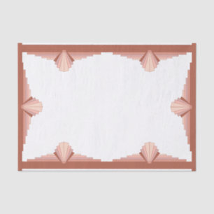 Papel De Seda Elementos de arte deco numa paleta dourada rosa