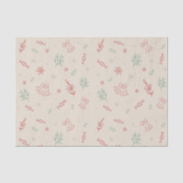 Papel De Seda Elementos de Natal Mínimos Bonitos