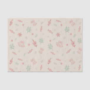 Papel De Seda Elementos de Natal Mínimos Bonitos
