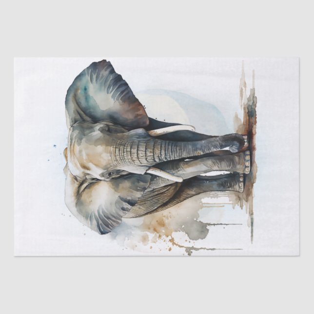 Papel De Seda Elephant Watercolor (Frente )