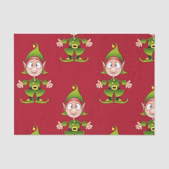 Papel De Seda Elf de Natal (Frente )