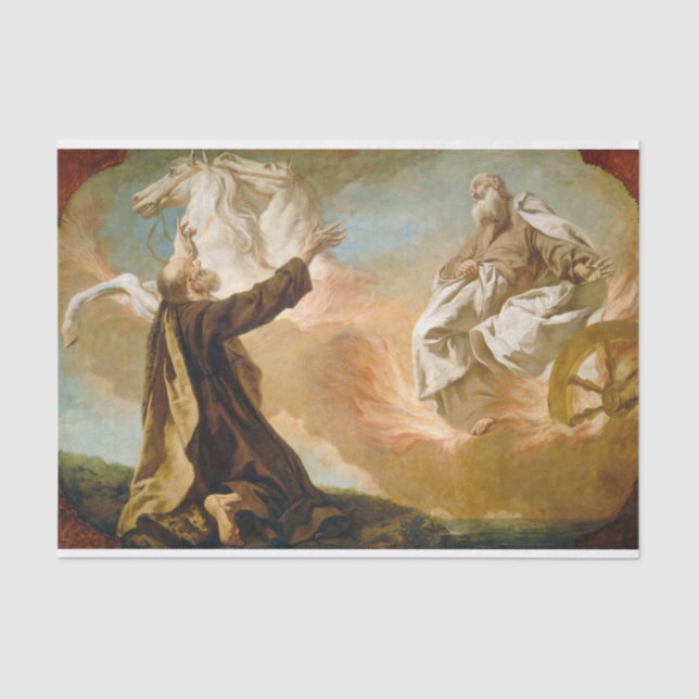 Papel De Seda Elijah assumiu em carruagem de fogo por G. Angeli (Frente )