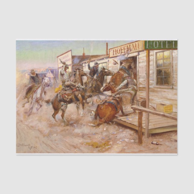 Papel De Seda Em 1909 por Charles M Russell (Frente )