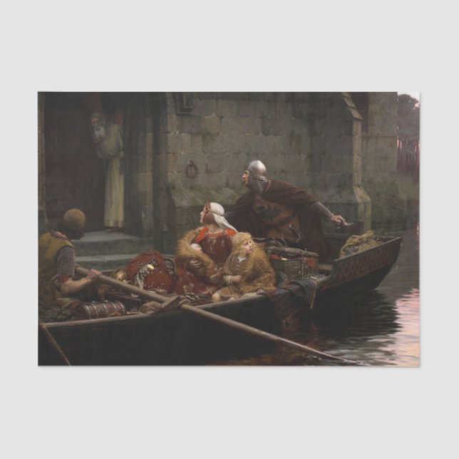 Papel De Seda Em tempo de perigo, 1897 por Edmund Blair Leighton (Frente )