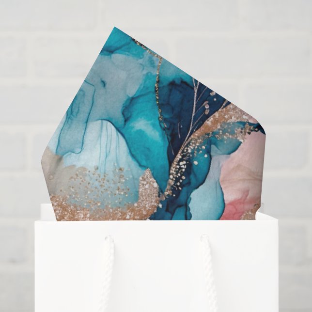Papel De Seda Embalagem com brilho dourado iridescente (Sacola de presentes)
