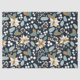 Papel De Seda Embalagem negra de inverno de Poinsettia