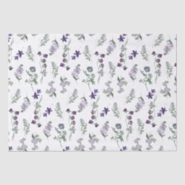 Papel De Seda Embalagem Pequena Empresa Floral Lavanda Roxa