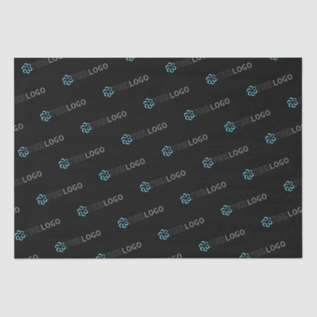 Papel De Seda Embalagem preta do logotipo comercial de promocion (Frente )