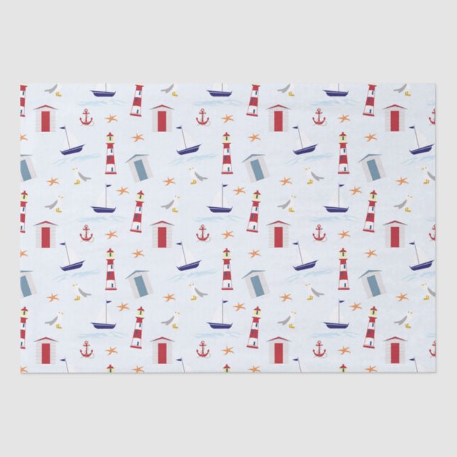 Papel De Seda emballage cadeau marin (Frente )