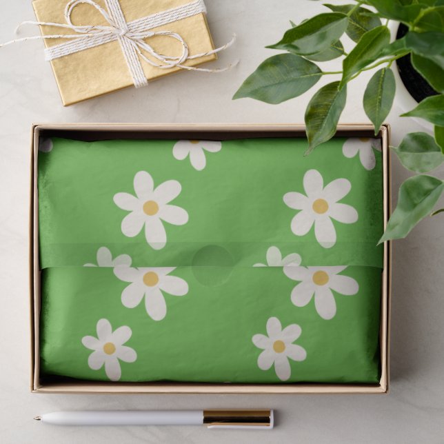Papel De Seda Embrulho Floral Fresco  (Presente)