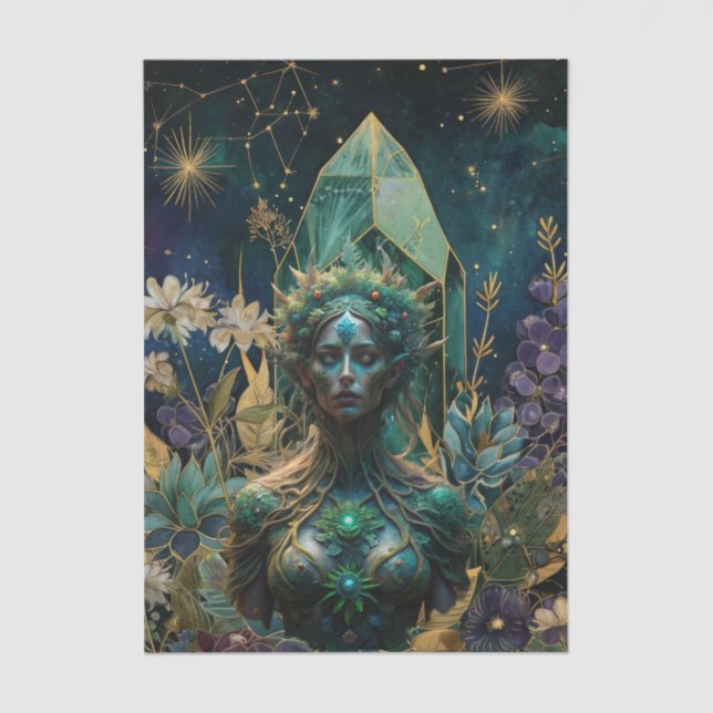Papel De Seda Emerald Dreams Fantasy Forest Queen Decoupage (Frente )
