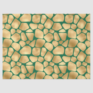 Papel De Seda Emerald e Dourado Safari Series Design 12