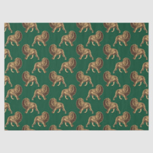 Papel De Seda Emerald e Dourado Safari Series Design 13