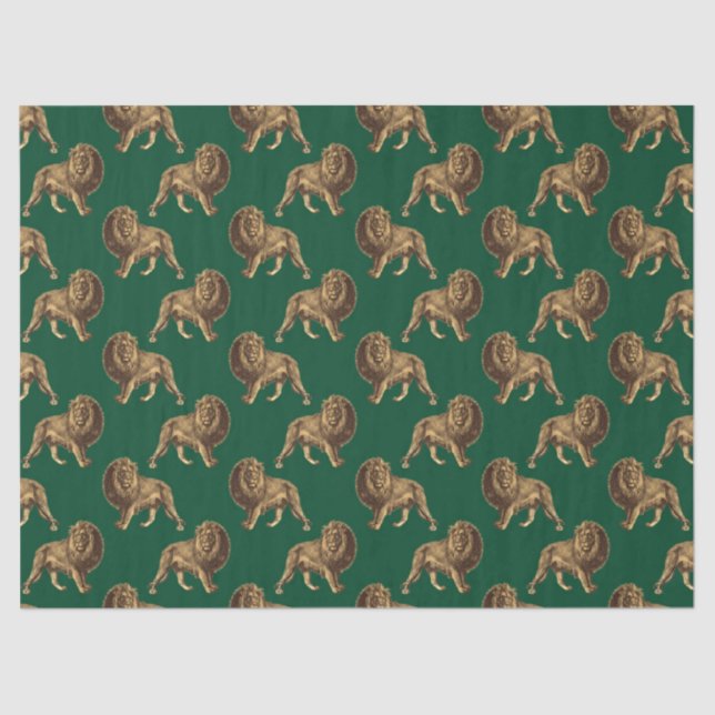 Papel De Seda Emerald e Dourado Safari Series Design 13 (Frente )