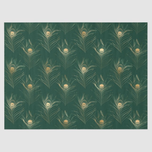 Papel De Seda Emerald e Dourado Safari Series Design 16 (Frente )
