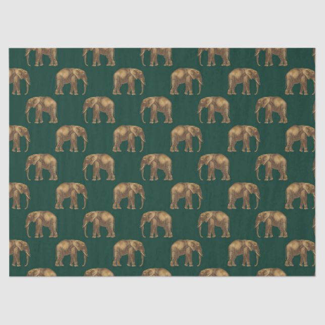 Papel De Seda Emerald e Dourado Safari Series Design 4 (Frente )