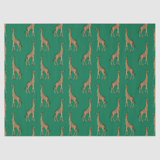 Papel De Seda Emerald e Dourado Safari Series Design 7 (Frente )