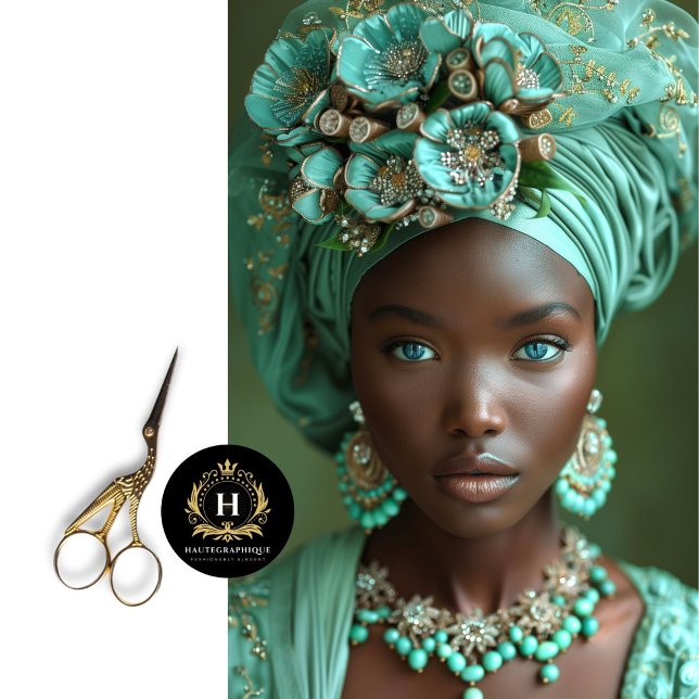 Papel De Seda Emerald Green African Woman Retrait Decoupage (Criador carregado)