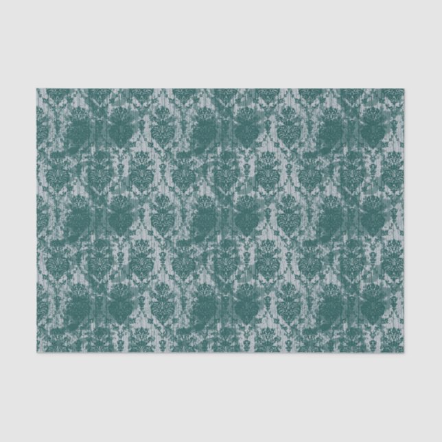 Papel De Seda Emerald Green Damask (Frente )