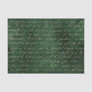 Papel De Seda Emerald Green Grunge Vintage Calliografia