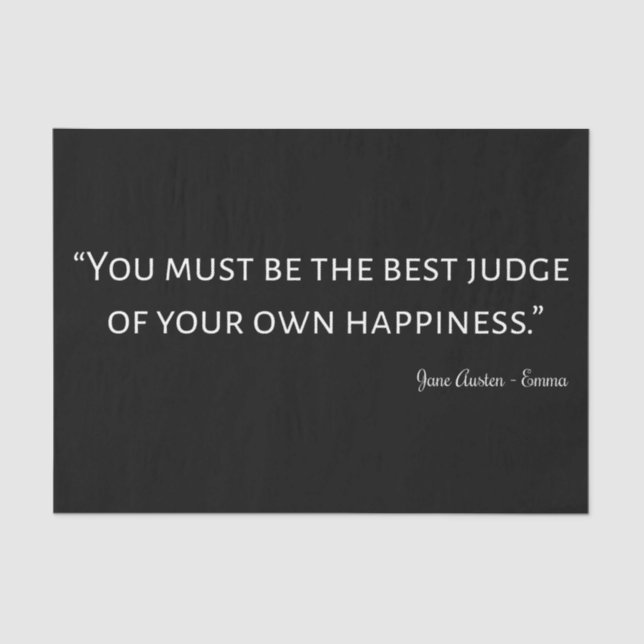 Papel De Seda Emma Por Jane Austen Citação I (Frente )