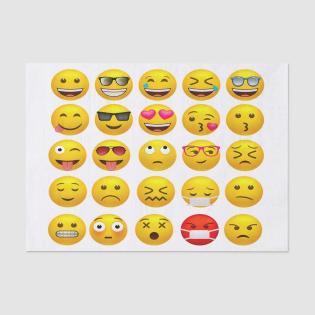 Papel De Seda Emojis do teclado (Frente )