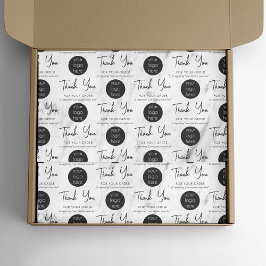 Papel De Seda Empresa Personalizada Obrigado Logotipo Marble