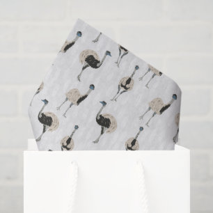 Papel De Seda Emus Bird Patternos