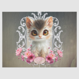 Papel De Seda Encantador, gatinho fofo