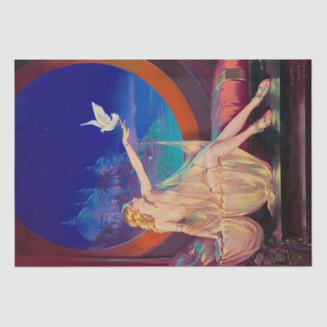 Papel De Seda Encantamento da arábica Concubina Pinup Girl (Frente )