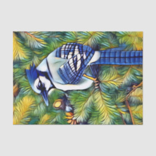 Papel De Seda Encantando Impressão de Jay Azul