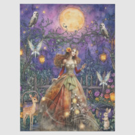 Papel De Seda Enchanted Woodland Animals & Fairy Decoupage Paper