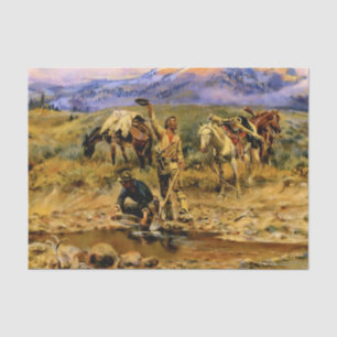 Papel De Seda “Encontrando Ouro” de Charles M Russell