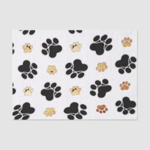 Papel De Seda Enegreça e tan o branco canino do impressão da