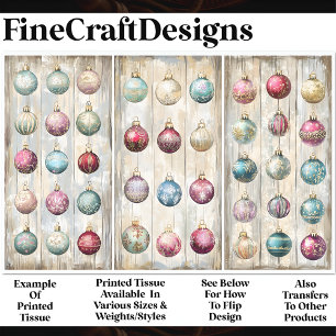 Papel De Seda Enfeites de Bola Festiva Shabby Chic AN1 Decoupage